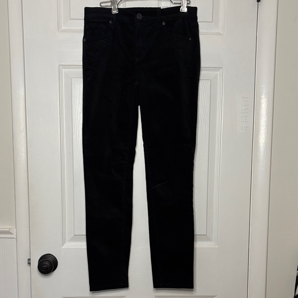 Loft Black Velvet Skinny Jeans